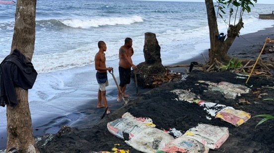 Construction of Beach Cafe foundation